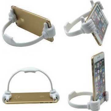Cute Thumb Stand Mobile White Βάση Στήριξης Λευκή Για Κινητά / Tablet