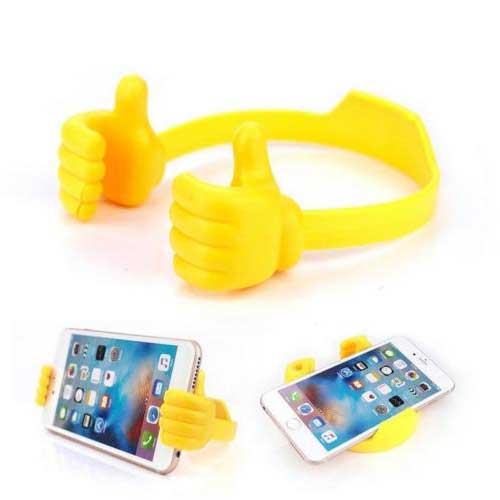 Cute Thumb Stand Mobile Yellow Βάση Στήριξης Κίτρινη Για Κινητά / Tablet