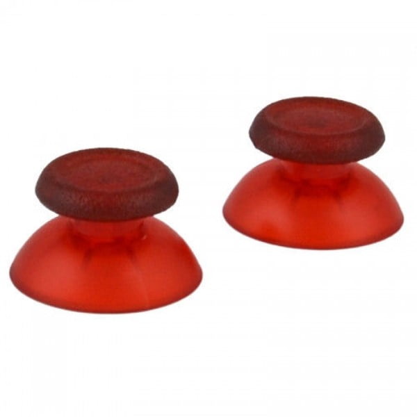 Analog Thumbsticks Plastic Transparent Red Πλαστικοί Αναλογικοί Μοχλοί Κόκκινο Διάφανο - PS4 Controller