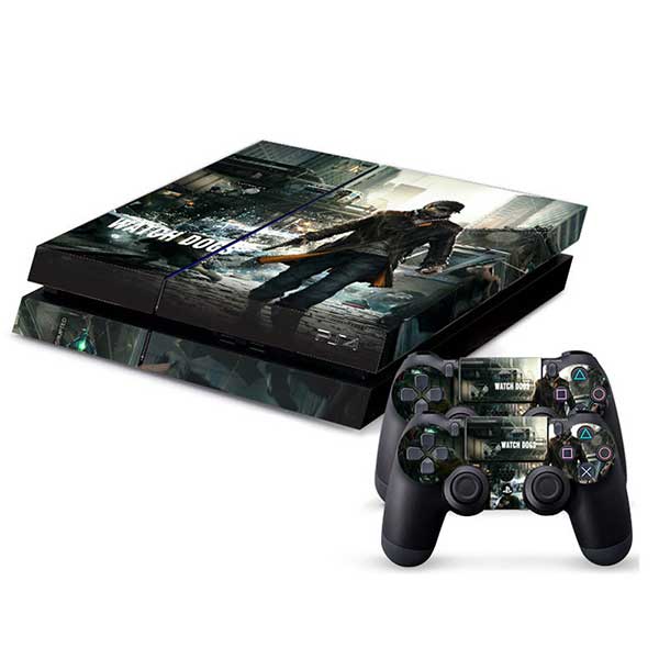 Sticker Skin Watch Dogs Αυτοκόλλητο + 2 Controller Skin - PS4 Fat Console