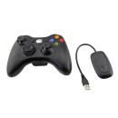 Wireless Gamepad Black With Adapter Ασύρματο Χειριστήριο Μαύρο - PC / Xbox 360 Controller