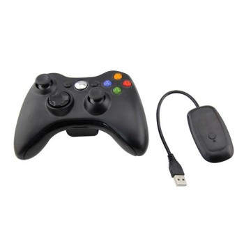 Wireless Gamepad Black With Adapter Ασύρματο Χειριστήριο Μαύρο - PC / Xbox 360 Controller