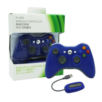 Wireless Gamepad Blue With Adapter Ασύρματο Χειριστήριο Μπλε - PC / Xbox 360 Controller
