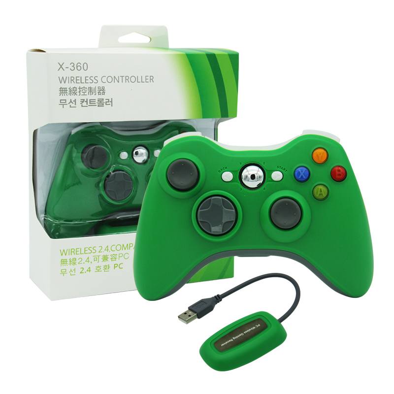 Wireless Gamepad Green With Adapter Ασύρματο Χειριστήριο Πράσινο - PC / Xbox 360 Controller