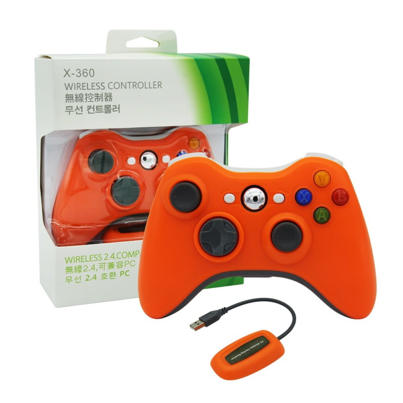 Wireless Gamepad Orange With Adapter Ασύρματο Χειριστήριο Πορτοκαλί - PC / Xbox 360 Controller