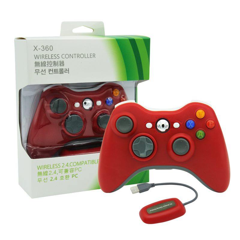 Wireless Gamepad Red With Adapter Ασύρματο Χειριστήριο Κόκκινο - PC / Xbox 360 Controller