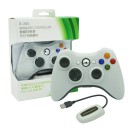 Wireless Gamepad White With Adapter Ασύρματο Χειριστήριο Άσπρο - PC / Xbox 360 Controller