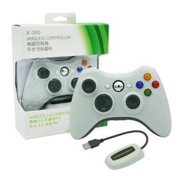 Wireless Gamepad White With Adapter Ασύρματο Χειριστήριο Άσπρο - PC / Xbox 360 Controller