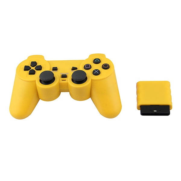 Wireless Gamepad Yellow Ασύρματο Χειριστήριο Κίτρινο - Playstation 2 Controller