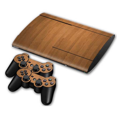 Sticker Skin Wood Αυτοκόλλητο + 2 Controller Skin - PS3 Super Slim Console