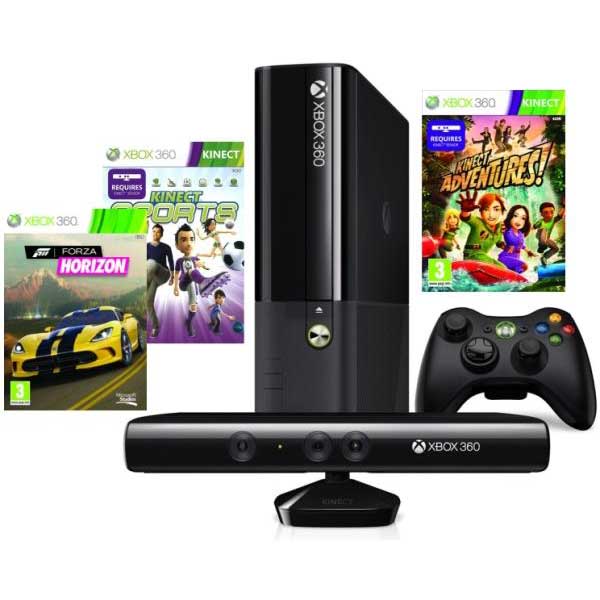 Κονσόλα Microsoft Xbox 360 E 4GB Kinect + Forza Horizon + Kinect Sports + Kinect Adventures