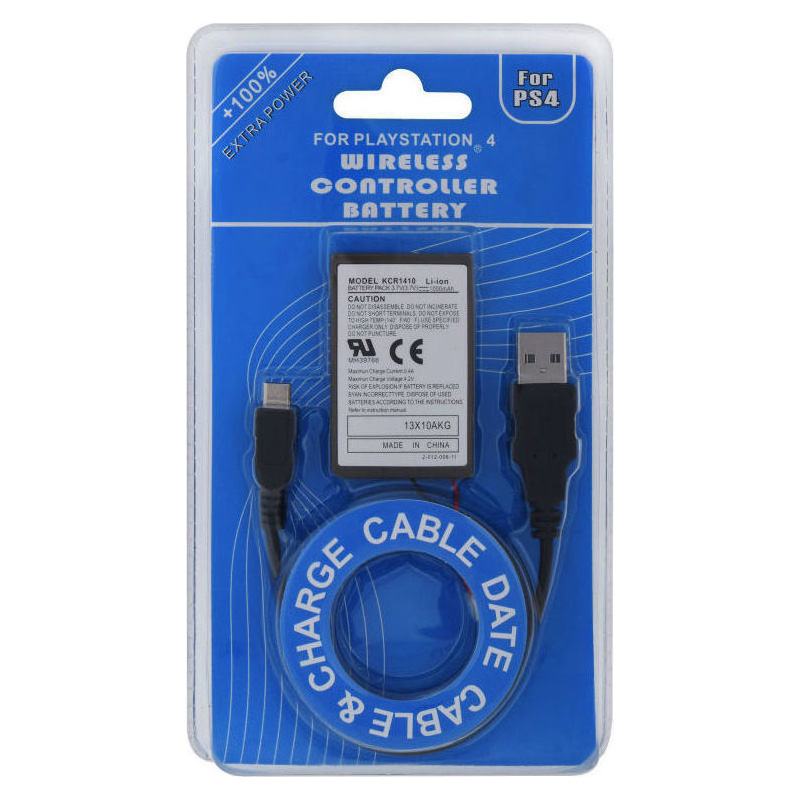 Battery Pack KCR1410 2000mAh + USB Cable - PS4 Controller