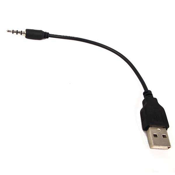 Male USB To Audio Jack 3.5 Black