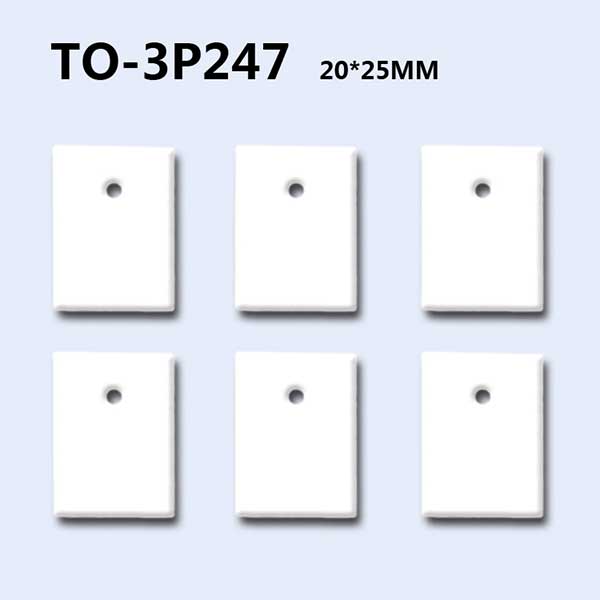 TO3P TO247 Transistor M3 Insulation Pad Sheet Silicone Insulator 25x20x0,3