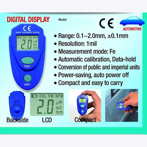 Digital LCD Mini Car Painting Thickness Meter