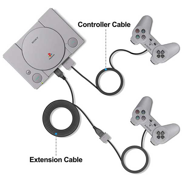 Extension Cable 3M Black Classic Mini Playstation Controller