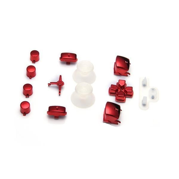 Buttons Set Mod Kits Red + Transparent Κουμπιά Κόκκινα - PS3 Controller