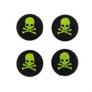 Analog Thumb Grips Silicone Caps Cover 4X Skull Green