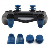 Extended Trigger R2 L2 Blue & FPS Grips Caps Blue COD 3 - PS4 Controller