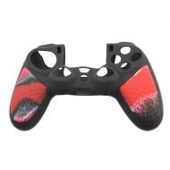 Silicone Case Skin Camouflage Black & Red - PS4 Controller