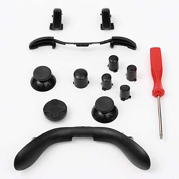 Buttons Set Mod Kits Black Μαύρο ABXY LB RB LT RT - Xbox 360 Controller